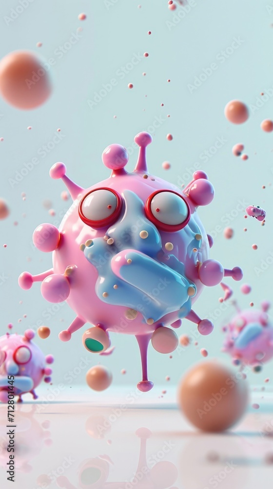 Cartoon digital avatar of Microbe Max