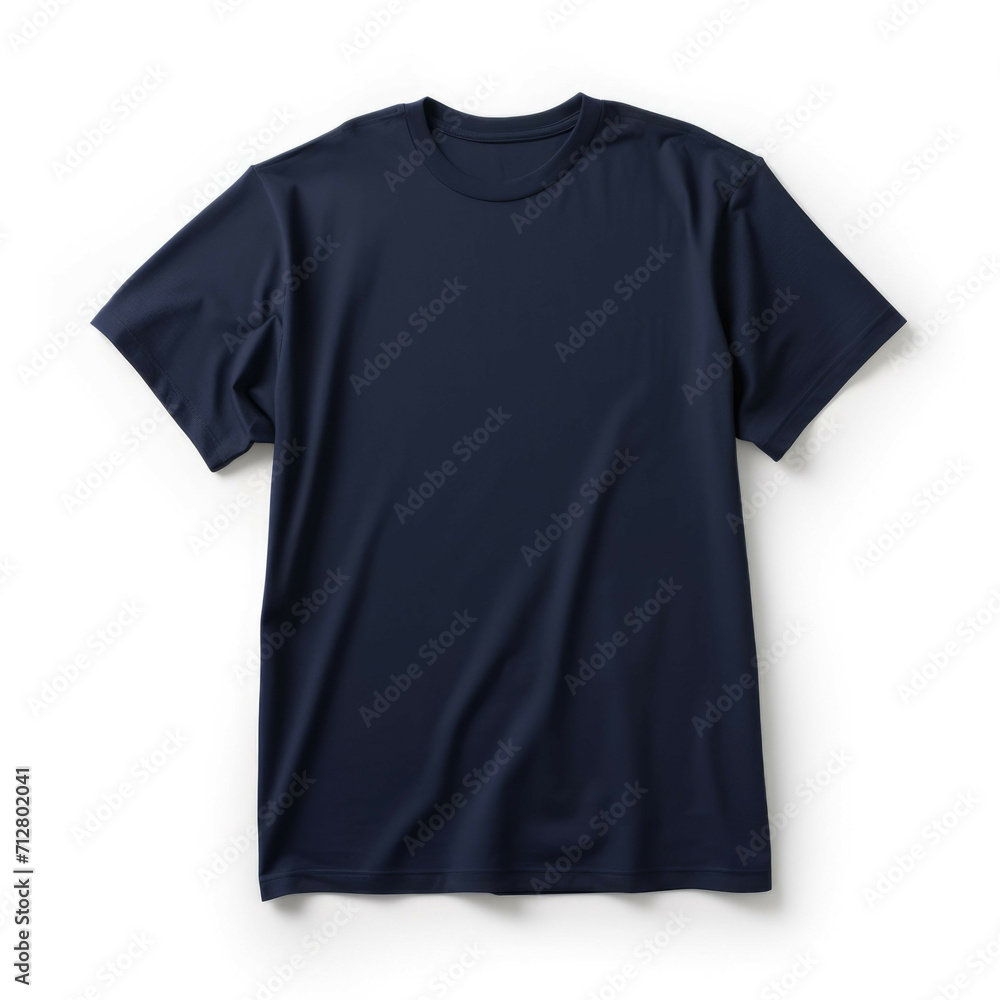 Navy Blue T-Shirt isolated on white background