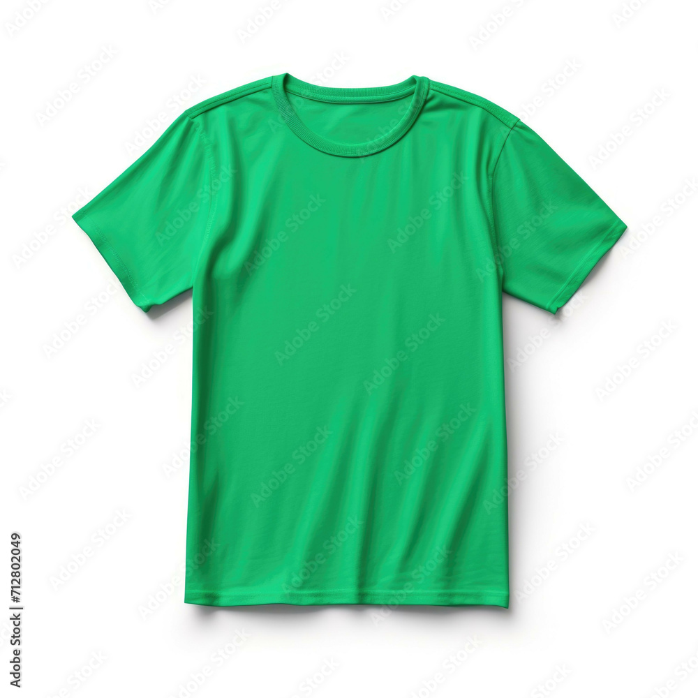 Green T-Shirt isolated on white background