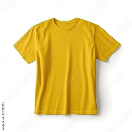 Yellow T-Shirt isolated on white background © Michael Böhm