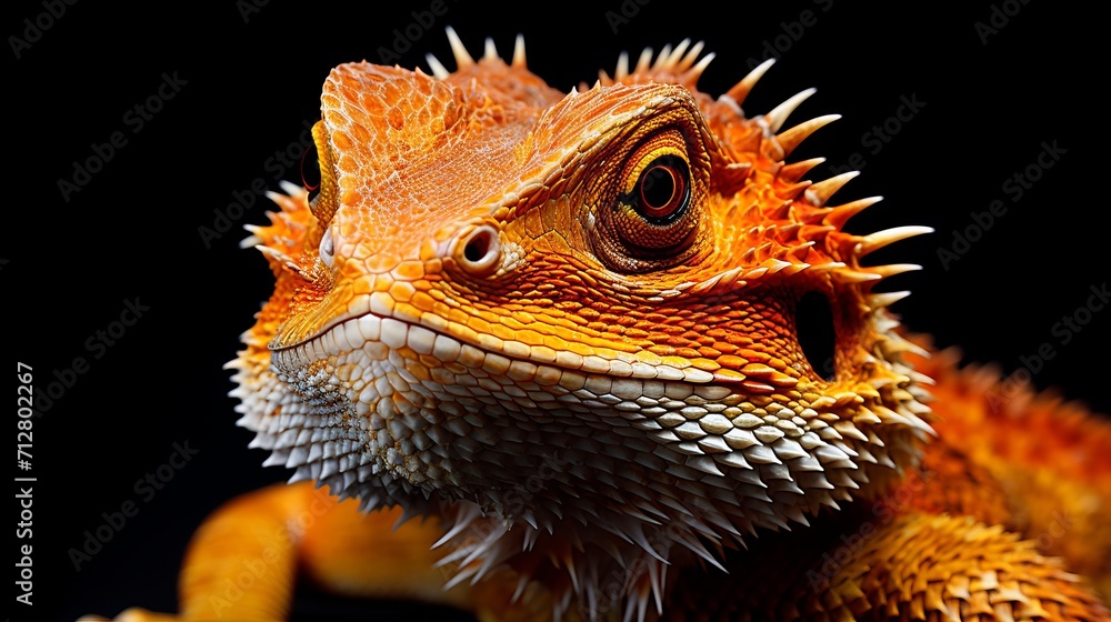 Bearded dragon portrait in its natural habitat captivating wildlife photography Bearded dragon portrait in its natural habitat captivating wildlife photography