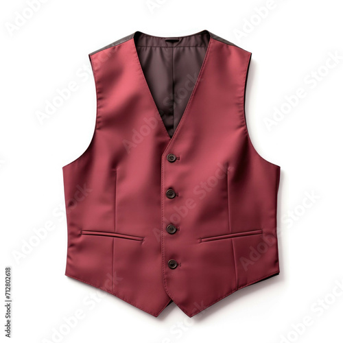 Bordeaux Vest isolated on white background © Michael Böhm