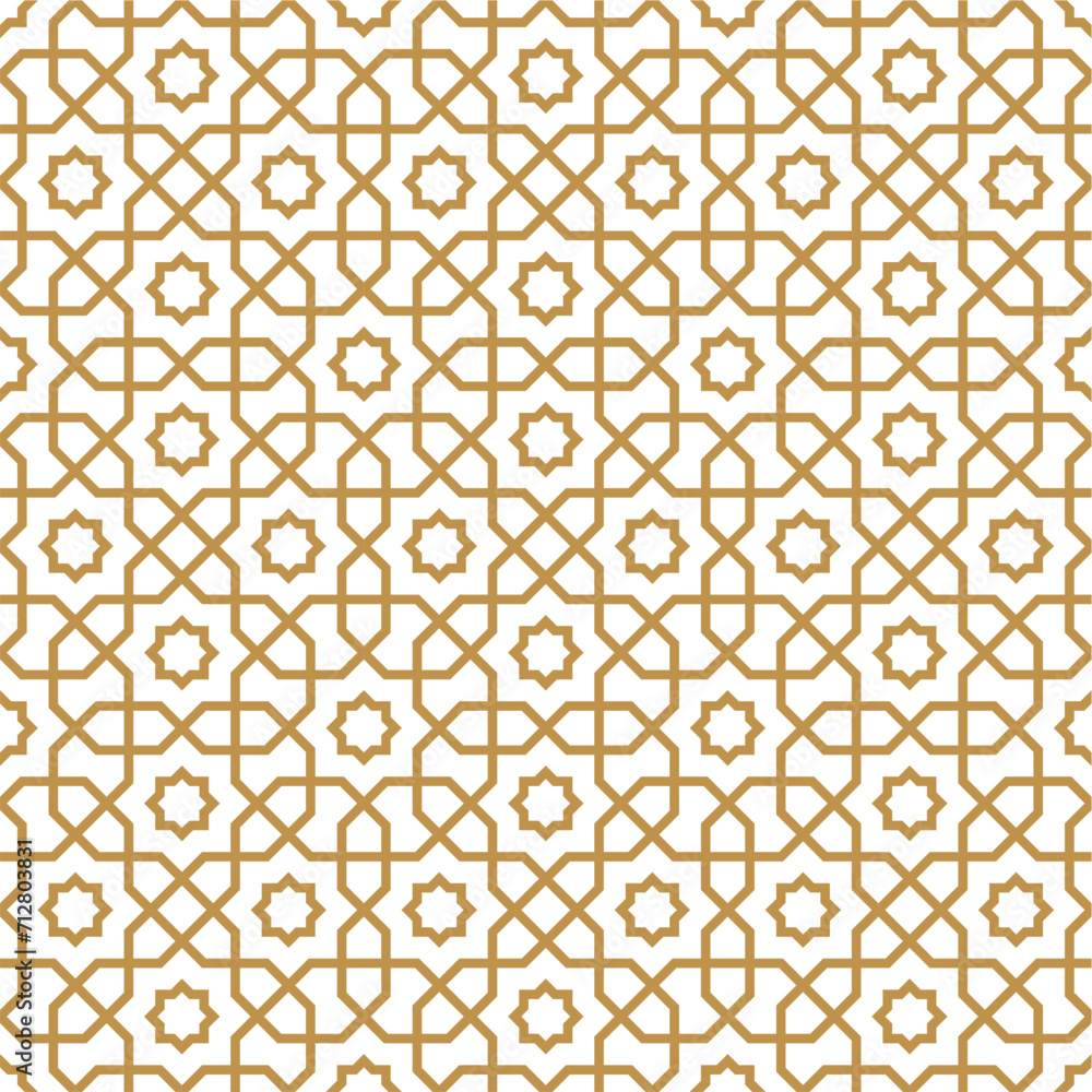 Seamless abstract geometric pattern in Islamic style Seamless abstract geometric pattern in Islamic style