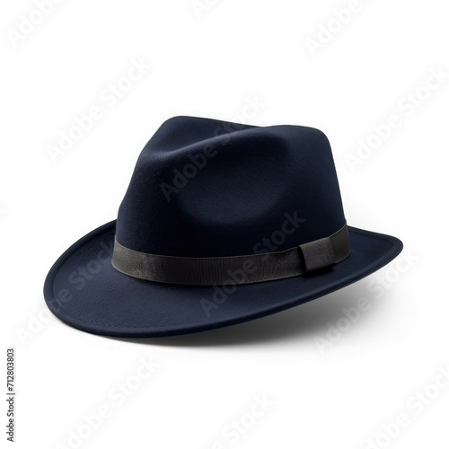 Navy Blue Hat isolated on white background