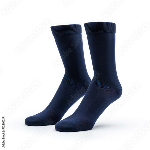 Navy Blue Socks isolated on white background