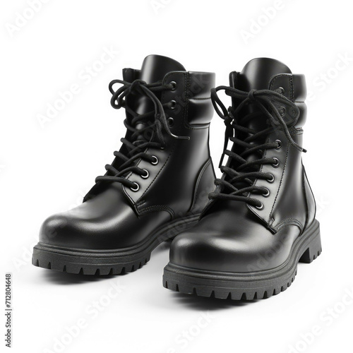 Black Boots isolated on white background