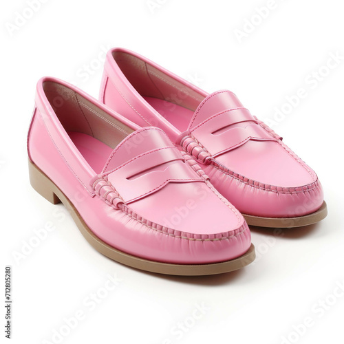 Wallpaper Mural Pink Loafers isolated on white background Torontodigital.ca