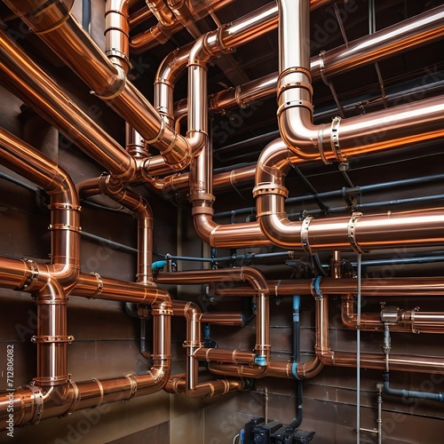 Intricate cooper pipes system © Antonio Giordano