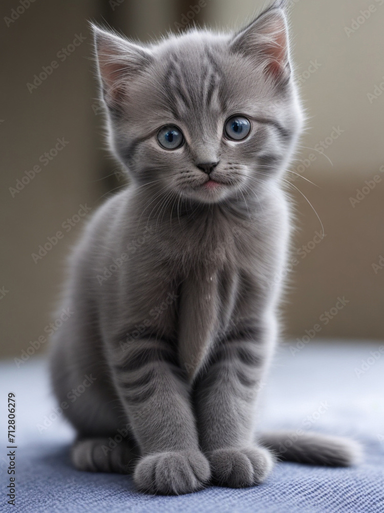 Cute kitten on city street, FUNNY CAT. Cute kitten on city street, FUNNY CAT.