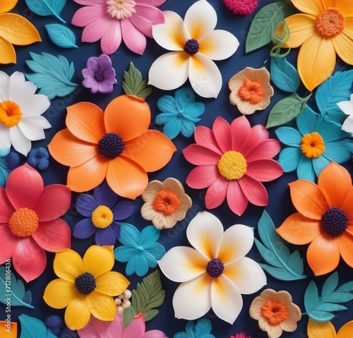 colorful background with flowers