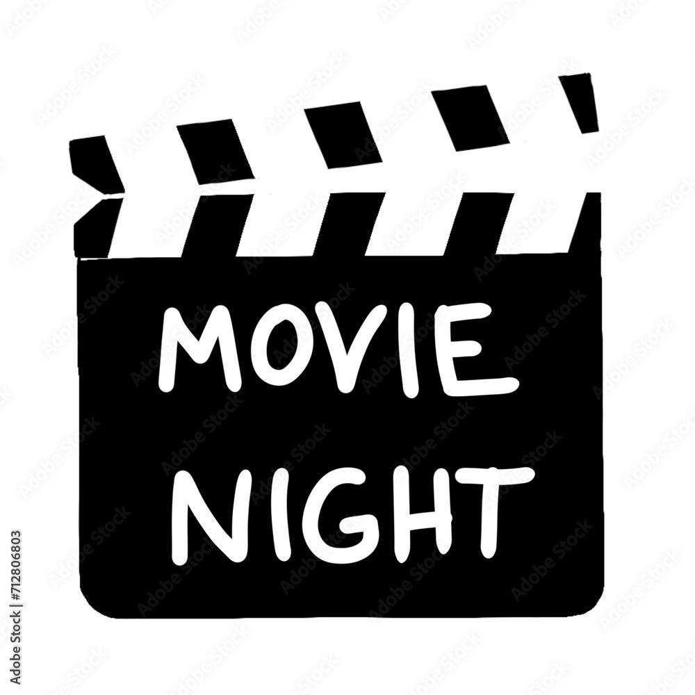 Obraz premium Clapperboard Movie Night