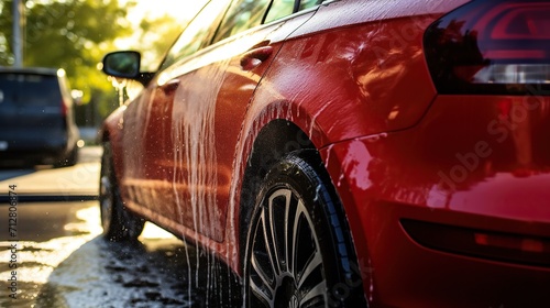 car wash, car wash, car wash service, car in foam, © Anak