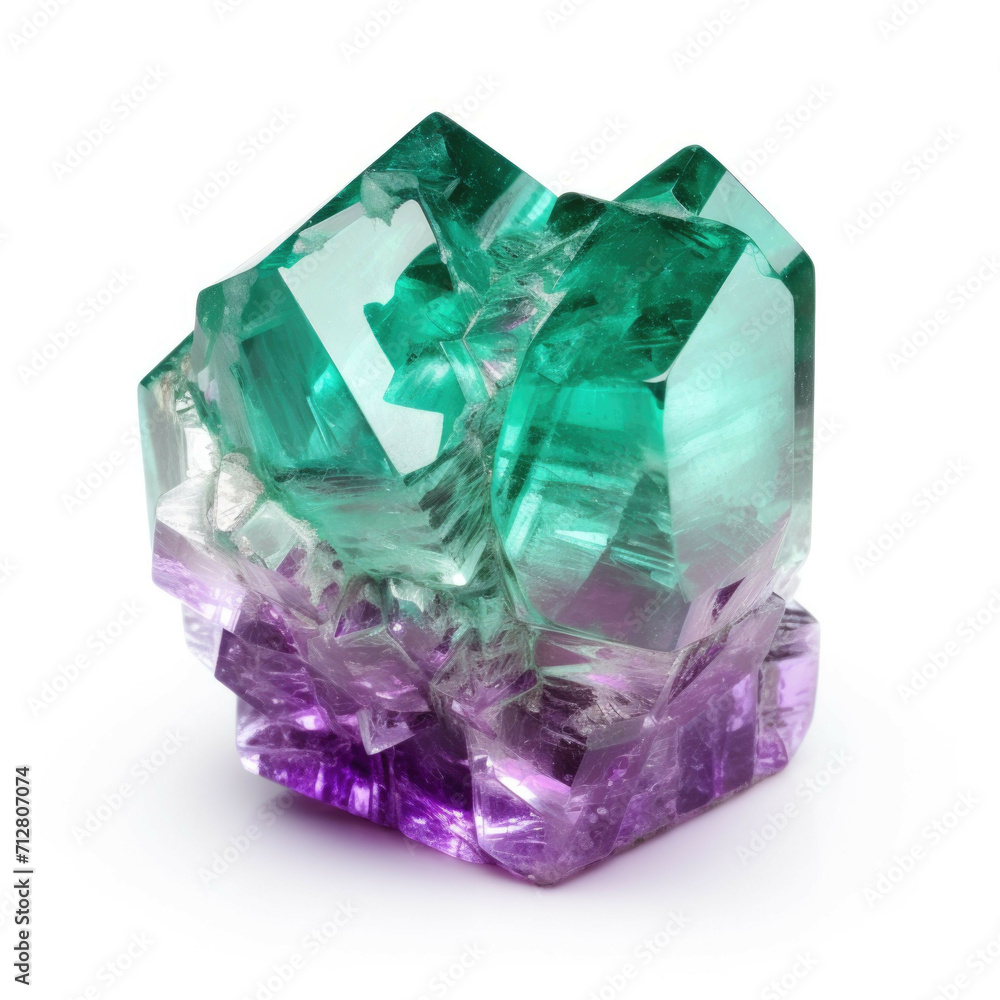 Fluorite isolated on white background Fluorite isolated on white background