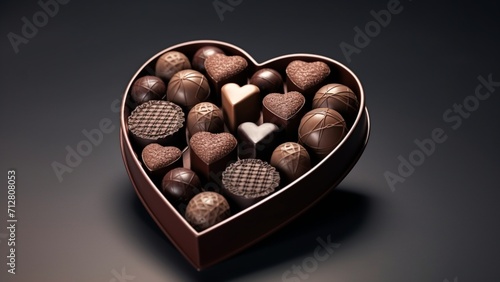 heart-shaped chocolates arranged in a stylish box