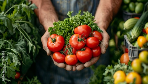Showcase an organic farm-to-table experience, highlighting the journey from farm to plate, sustainability practices, and the freshness of locally sourced produce, AI