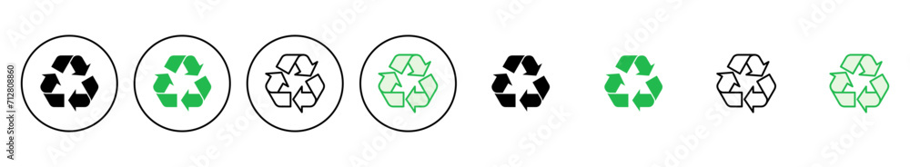 Recycle icon set. Recycling vector icon. Recycle icon set. Recycling vector icon.