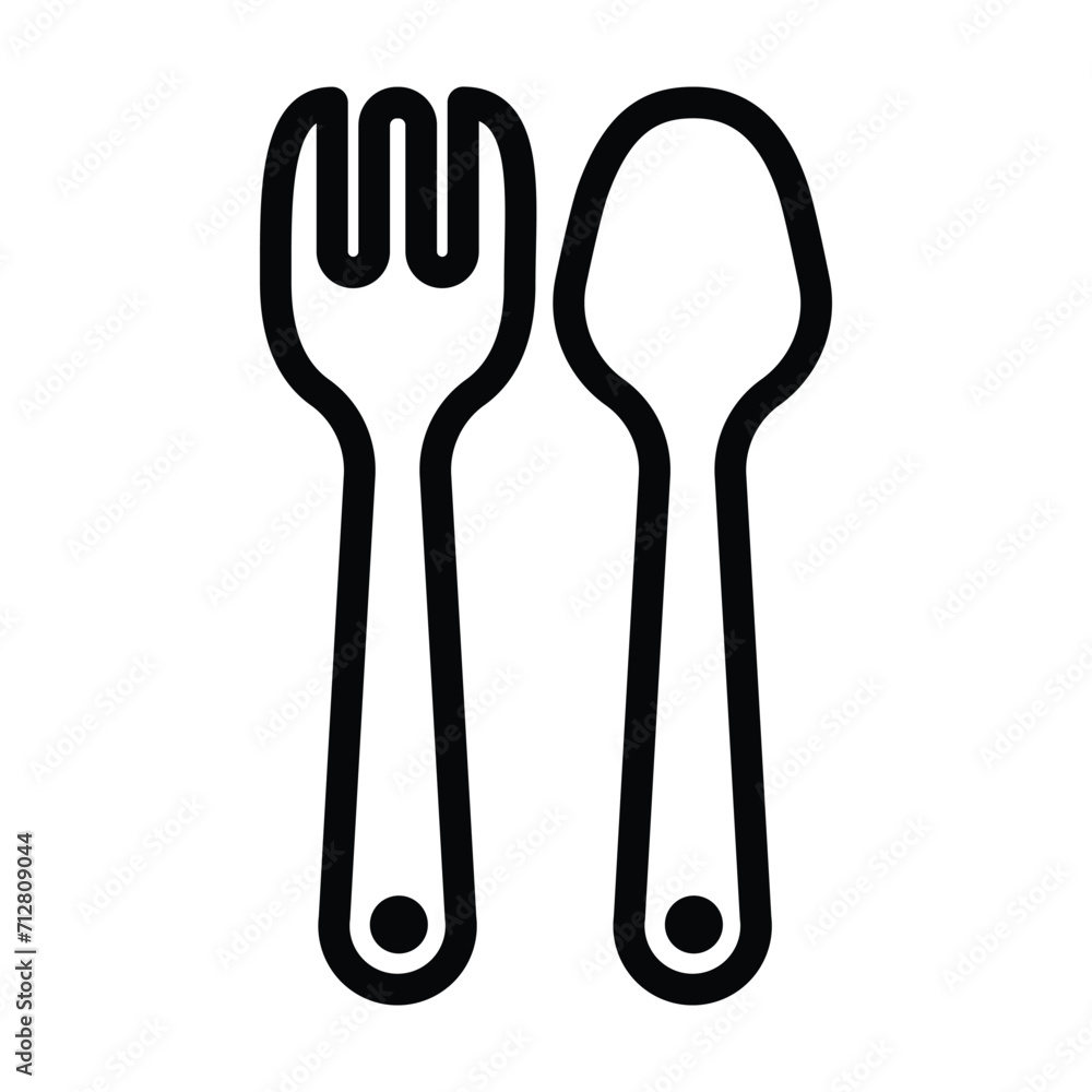 spoon and fork icon for graphic and web design spoon and fork icon for graphic and web design