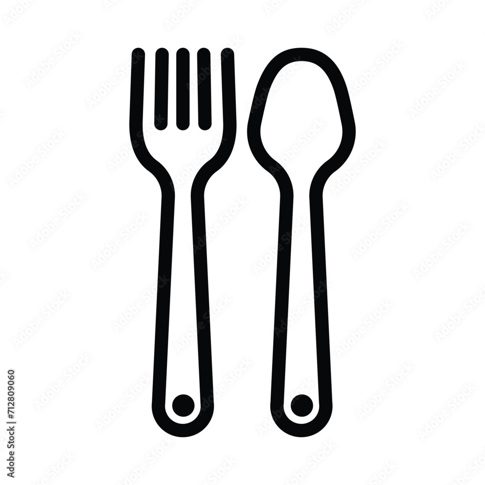 spoon and fork icon for graphic and web design spoon and fork icon for graphic and web design