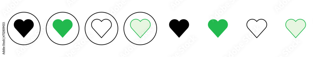 Love icon set. Heart icon vector. Like icon vector. Love icon set. Heart icon vector. Like icon vector.