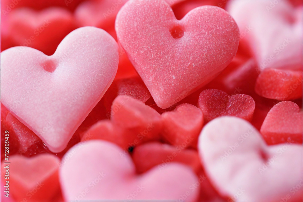 Obraz premium heart shaped candy hearts