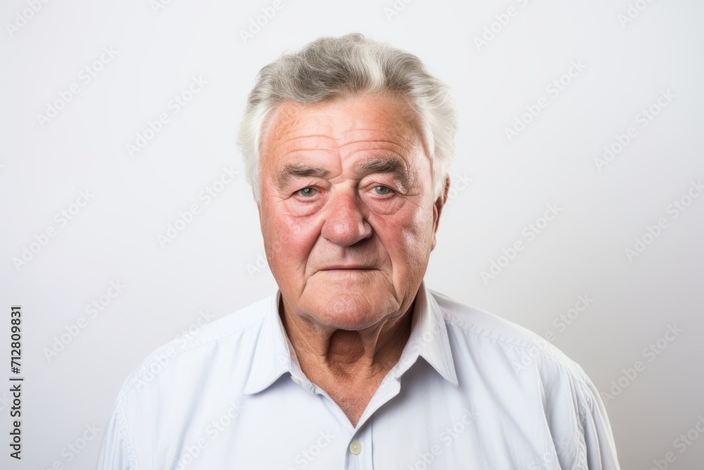 Portrait of a senior man. Isolated on white background. Portrait of a senior man. Isolated on white background.