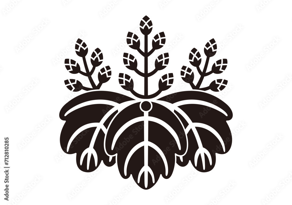 金泥高盛 五七の桐家紋 漆塗 明治期 za-1 金泥高盛 五