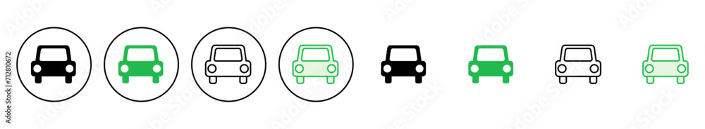 Car icon set. car vector icon. small sedan Car icon set. car vector icon. small sedan