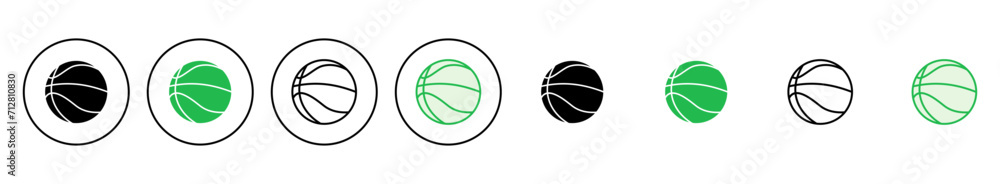 Basketball icon set. Basketball ball icon. Basketball logo vector icon Basketball icon set. Basketball ball icon. Basketball logo vector icon