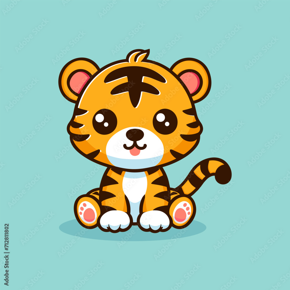 baby tiger cartoon vector icon illustration baby tiger cartoon vector icon illustration