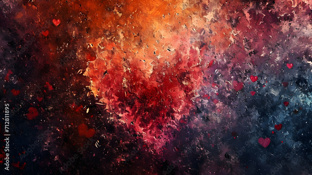 A mesmerizing explosion of maroon and red nebula spots, inviting you into a vibrant and otherworldly experience
