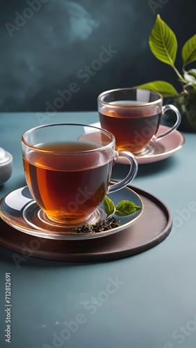 Cup of tea drink background