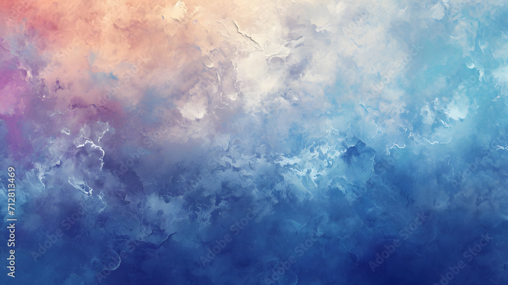 A vibrant painting captures the serene beauty of a blue and white cloud, inviting viewers to get lost in its ethereal allure A vibrant painting captures the serene beauty of a blue and white cloud, inviting viewers to get lost in its ethereal allure