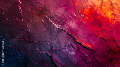 Vibrant hues swirl and collide on a textured canvas, evoking an otherworldly sense of artistic expression