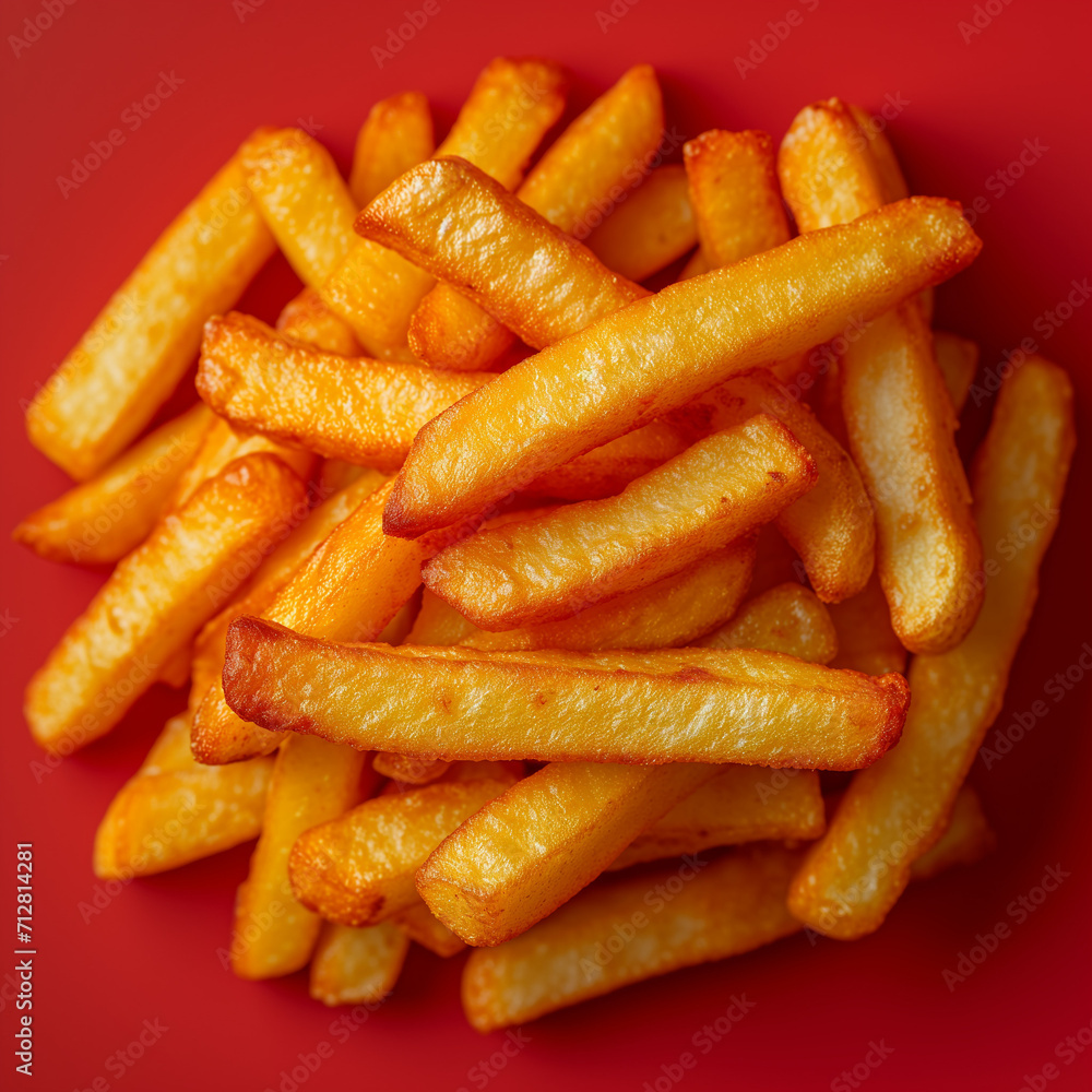 Isolated French fries Isolated French fries