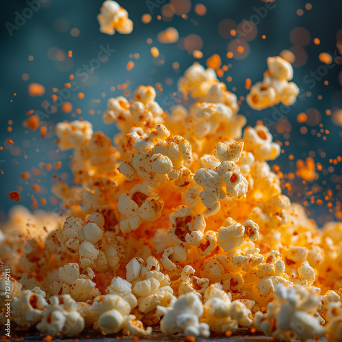 Delicious popcorn isolated in studio