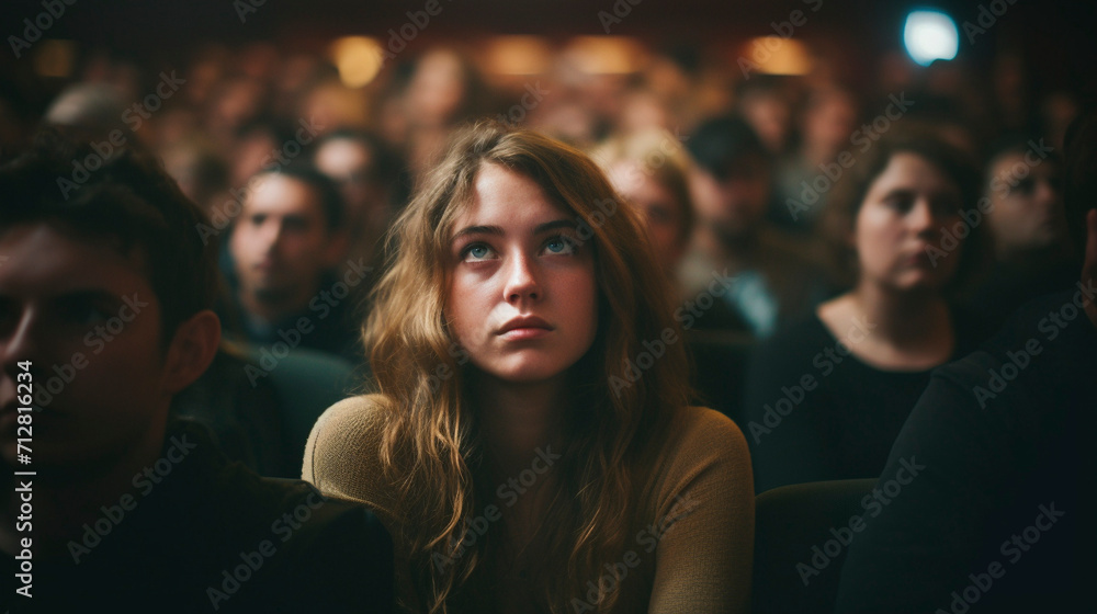 Elegant Performance: A Beautiful Woman's Theater Night, Generative AI Elegant Performance: A Beautiful Woman's Theater Night, Generative AI
