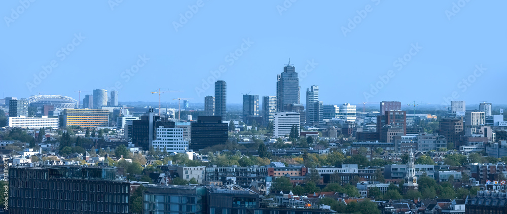 Amsterdam skyline, is the capital and most populated city of the Netherlands, also one of the top tourist destinations in the world.