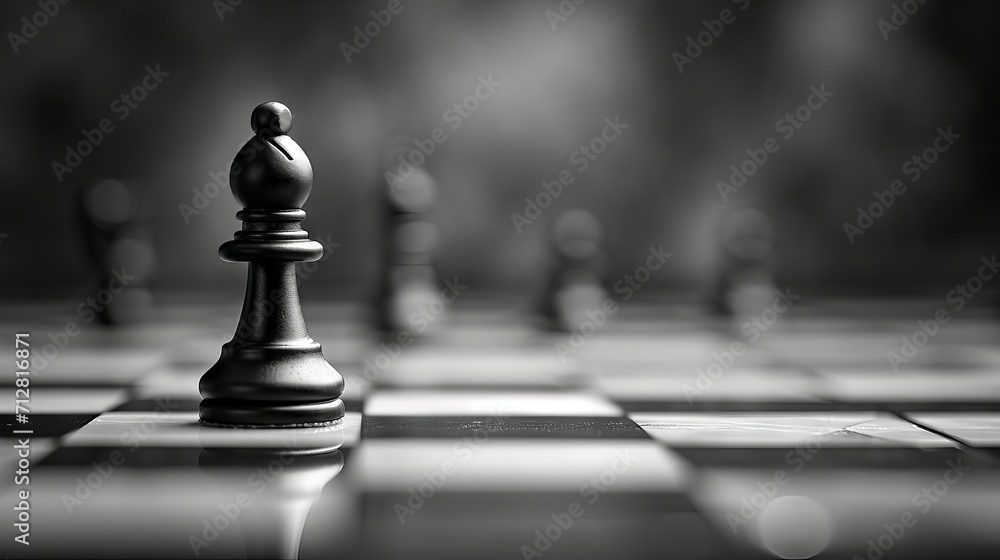 chess pieces standing on the chessboard chess pieces standing on the chessboard