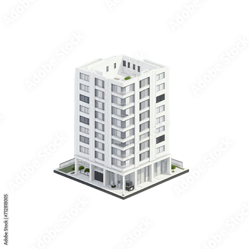 residential building, apart, cartoon, ilustrasion, design, 3d, png