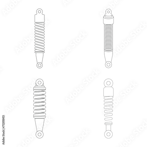 shock absorber icon vector