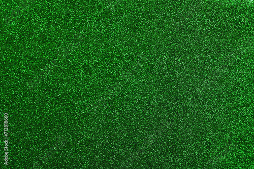 St. Patrick day. Green glitter as background