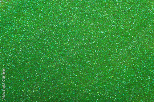 St. Patrick day. Green glitter as background