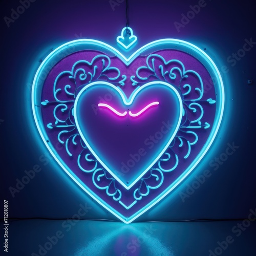 heart with light, heart shaped sign, heart with lights, heart in the dark, Icon love in the dark, Icon love neon, icon heart neon, neon art, velentine neon, valentine in the dark, glow in  photo