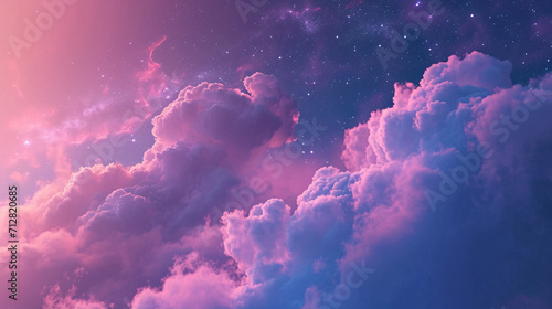 Soft blue clouds in the sky background creating a dreamy textured atmosphere concept illustration photo