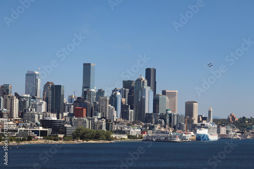 Seattle skyline over the bay