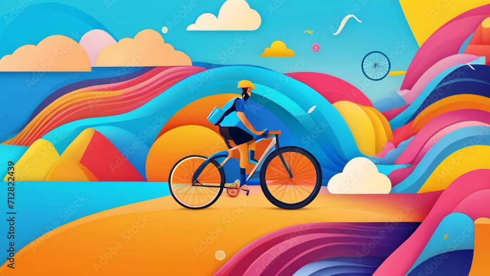 Fototapeta premium World Bicycle Day concept.