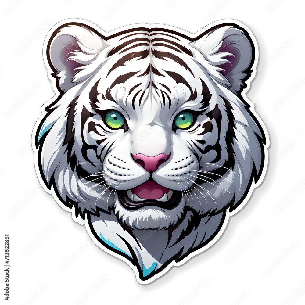 white tiger sticker #16