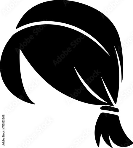 Hairstyle silhouette illustration. Woman hair design element.