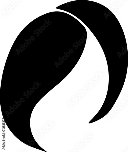 Hairstyle silhouette illustration. Woman hair design element.
