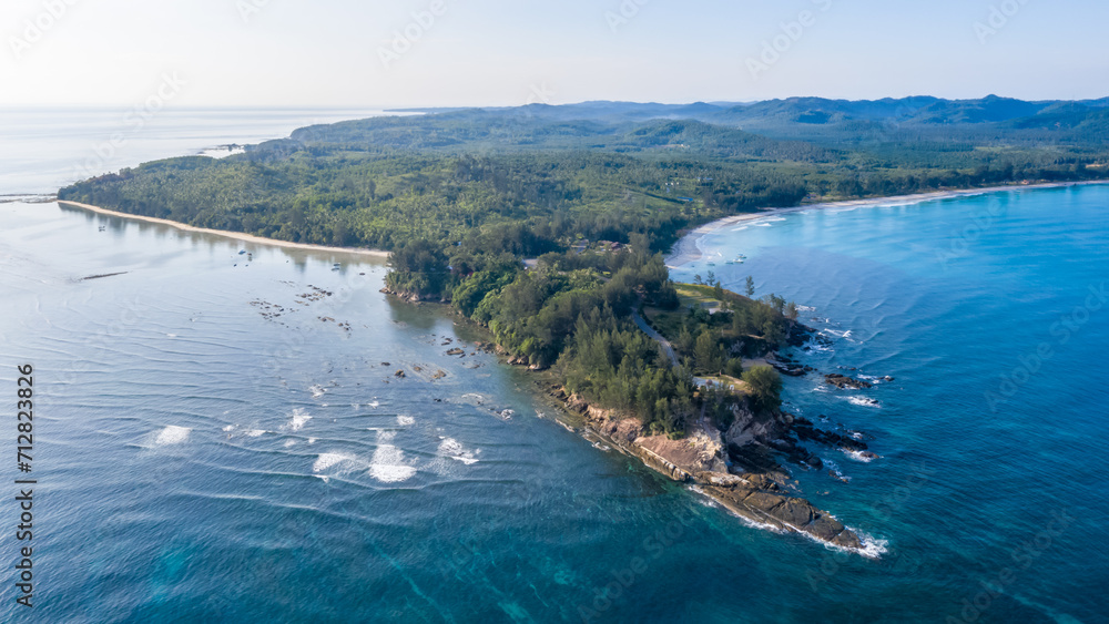 Aerial view at Tips of Borneo, Kudat Sabah East, Malaysia